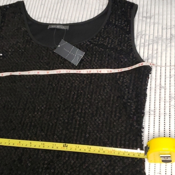 Suzy Shier Sequin Black Dress Size L - Picture 7 of 8